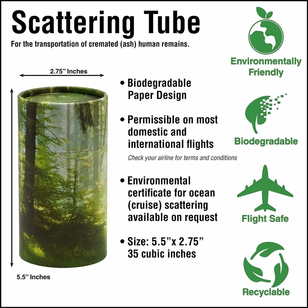 Casket Depot Scattering Tube Mini 5.5 (Green Forest)