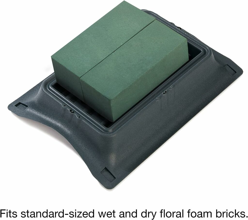 FloraCraft Plastic Floral Casket Saddle 2.5 Inch x 10.75 Inch x 15 Inch Green