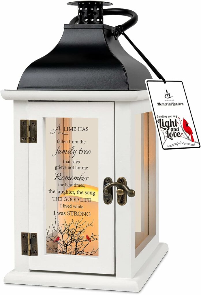 Memorial Lantern - Bereavement Sympathy Gifts for Loss of Loved One Memorial Gifts for Loss of Mother Loss of Father Remembrance Gifts Thoughtful Funeral Gifts for Loss of Loved One