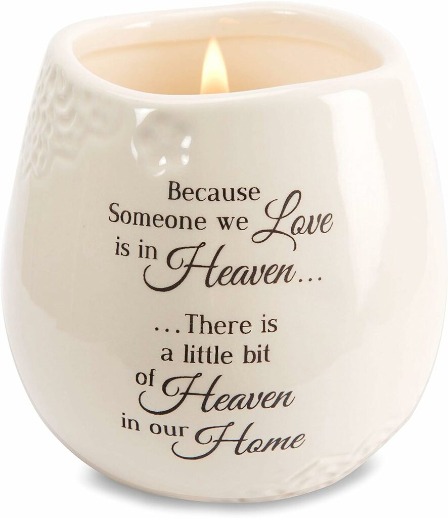 Pavilion Gift Company 19177 In Memory of Loved One Ceramic Soy Wax Candle 8 oz