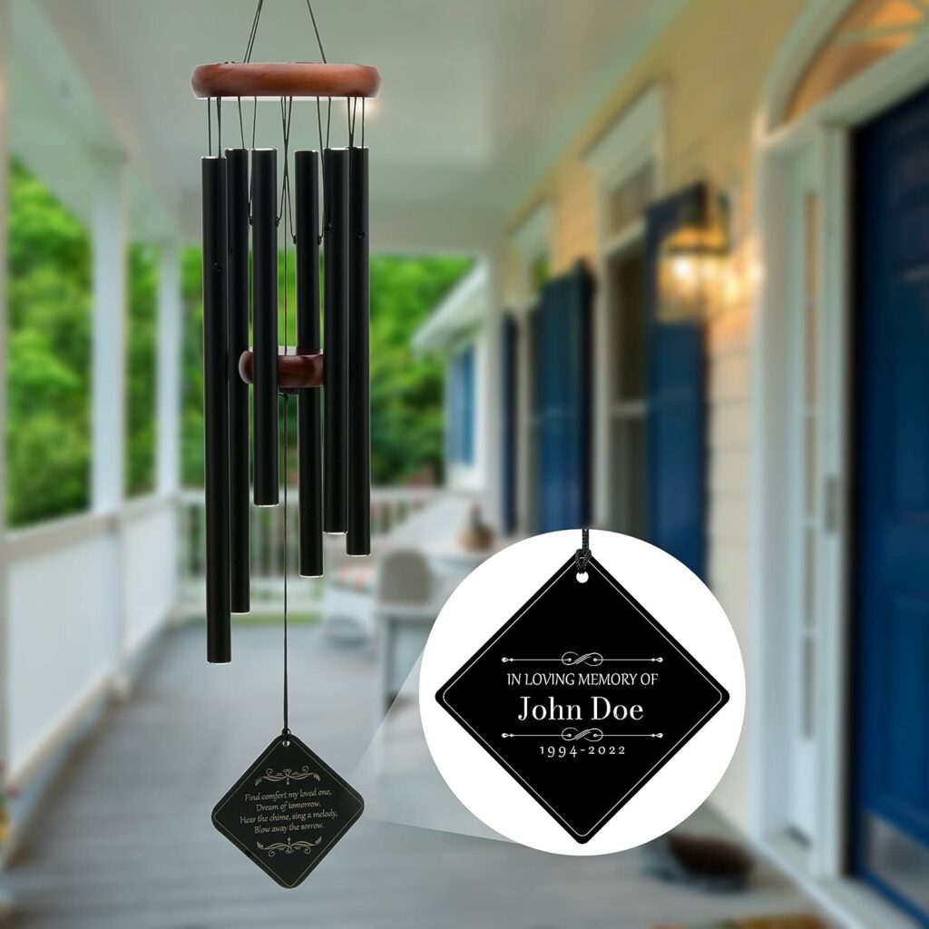 Personalized Memorial Wind Chimes Sympathy Memorial Gifts For Loss Of Father Or Memorial Gifts For Loss Of Mother Remembrance Windchimes Loss Of A Loved One, Memory Bereavement  Funeral Gifts