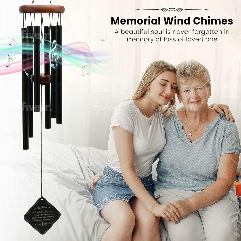 Personalized Memorial Wind Chimes Sympathy Memorial Gifts For Loss Of Father Or Memorial Gifts For Loss Of Mother Remembrance Windchimes Loss Of A Loved One, Memory Bereavement  Funeral Gifts