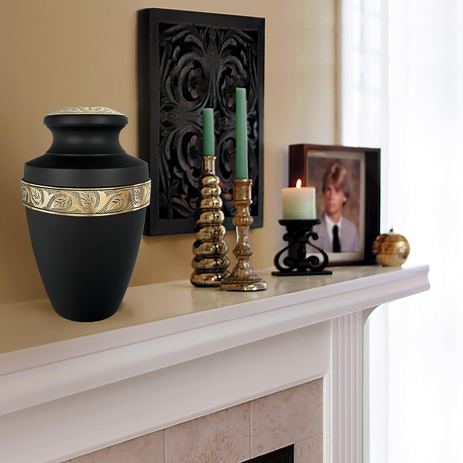 memorials, cremation urns for human ashes, decorative urns