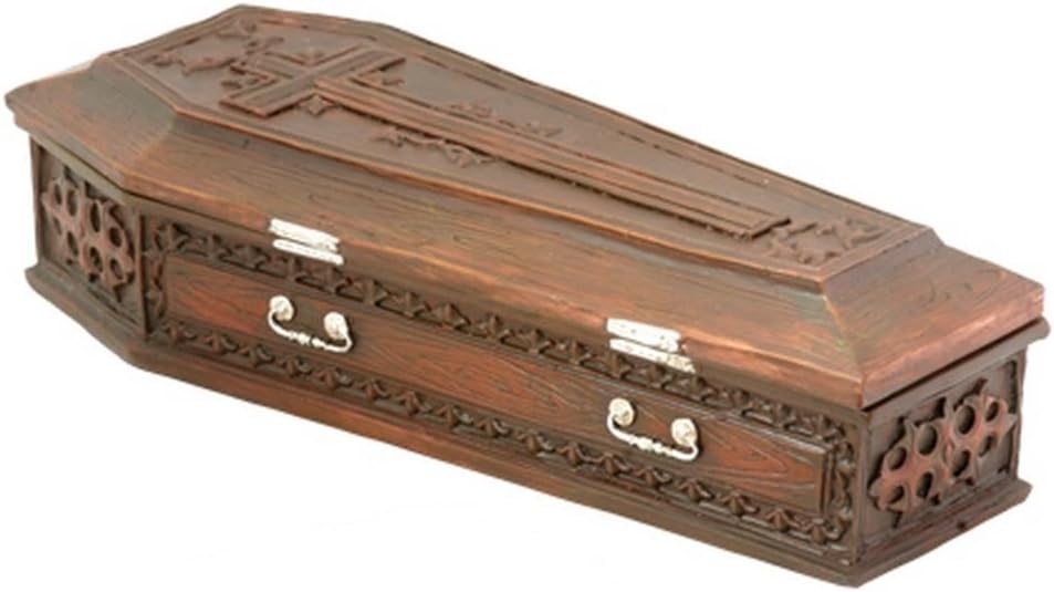 Summit International Brown Vampire Coffin Casket