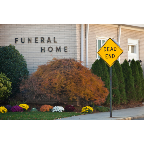 Side of Funeral Home Building